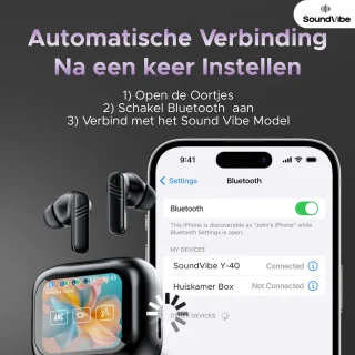 SoundVibe® Digitalbuds LX-10 - Draadloze Oordopjes Zwart