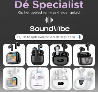 SoundVibe® Digitalbuds LX-10 - Draadloze Oordopjes Zwart