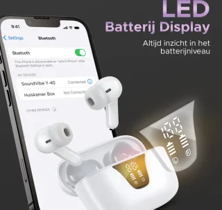 Soundvibe® Earbuds Pro - Draadloze oordopjes Wit