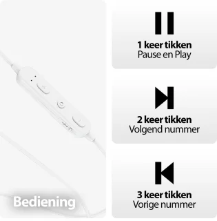 Sport Oortjes Draadloos Wit Met Microfoon