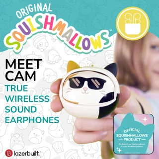 Squishmallows Cam emoji TWS oordopjes met oplaadcase