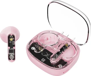 Streetz T150 TWS In-Ear Koptelefoon Transparant/Roze