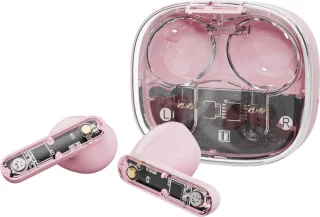 Streetz T150 TWS In-Ear Koptelefoon Transparant/Roze