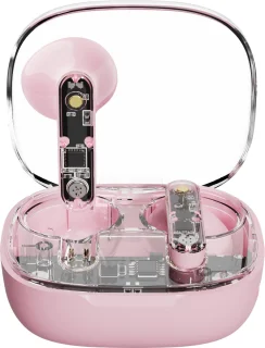 Streetz T150 TWS In-Ear Koptelefoon Transparant/Roze