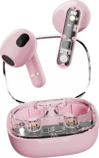 Streetz T150 TWS In-Ear Koptelefoon Transparant/Roze