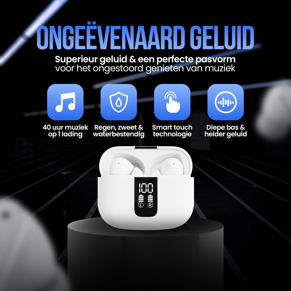 Wat vinden we goed aan de Strex Bluetooth Draadloze Oordopjes Wit