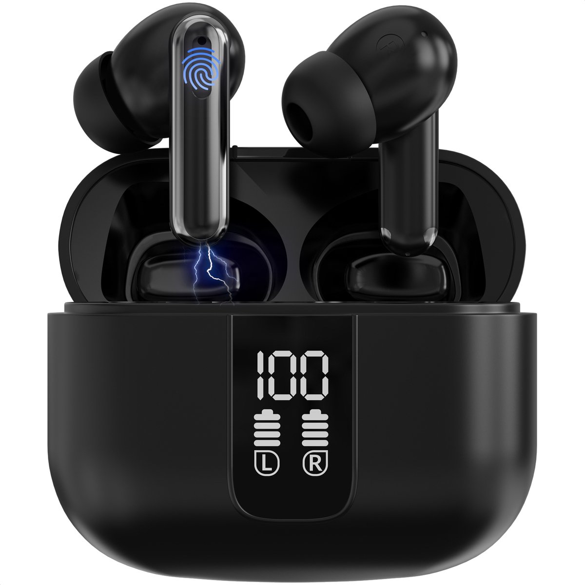 De Strex Draadloze Bluetooth Oordopjes Zwart in één oogopslag