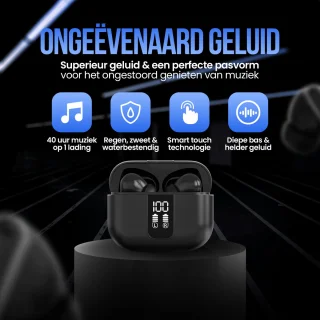 Strex Draadloze Bluetooth Oordopjes Zwart