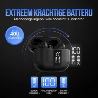 Strex Draadloze Bluetooth Oordopjes Zwart
