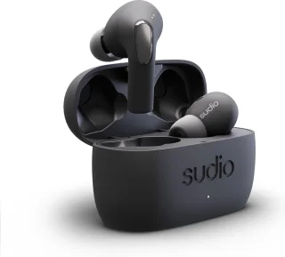 Sudio E2 draadloze in-ear oordopjes zwart