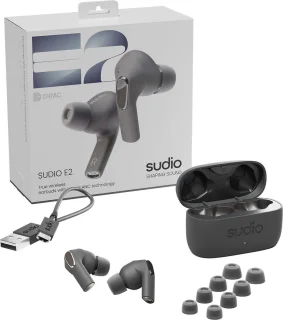 Sudio E2 draadloze in-ear oordopjes zwart
