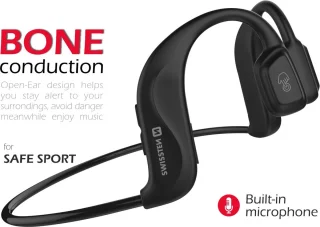 Swissten Bone Conduction Bluetooth Oordopjes Zwart