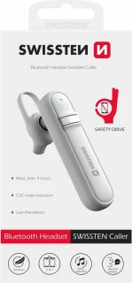 Swissten Draadloze Headset - Wit