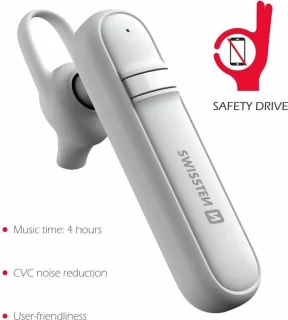 Swissten Draadloze Headset - Wit