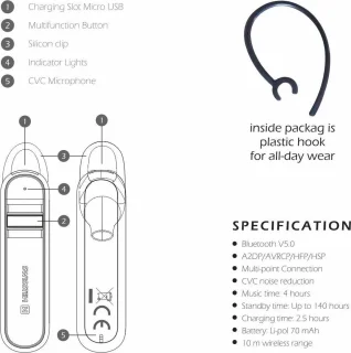Swissten Draadloze Headset Zwart