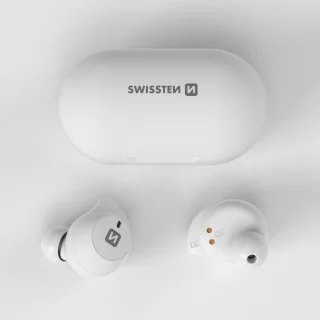 Swissten Stonebuds Draadloze Oordopjes Wit
