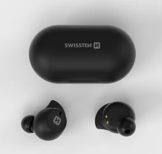 Swissten Stonebuds Draadloze Oordopjes Zwart