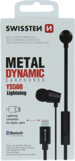 Swissten YS500 Bluetooth In-Ear Oordopjes Lightning Zwart