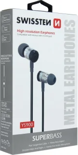 Swissten YS900 Superbass In-Ear Oordopjes Zwart