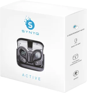 Synyq Active Draadloze Sport Oordopjes Zwart