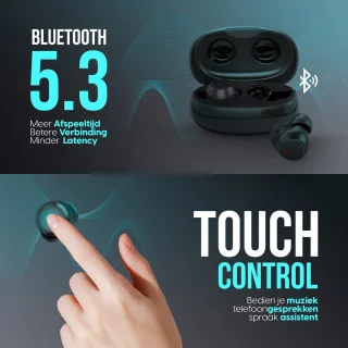 Synyq Aria Buds Draadloze Bluetooth Oordopjes Zwart