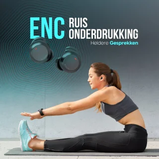 Synyq Aria Buds Draadloze Bluetooth Oordopjes Zwart