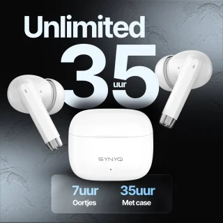 Synyq iPro Draadloze Bluetooth Oordopjes Wit
