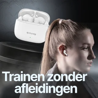 Synyq iPro Draadloze Bluetooth Oordopjes Wit