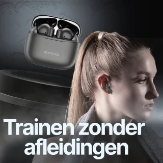 Synyq iPro Draadloze Bluetooth Oordopjes Zwart