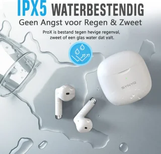Synyq ProX Draadloze Bluetooth Oordopjes Wit