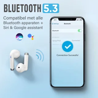 Synyq ProX Draadloze Bluetooth Oordopjes Wit