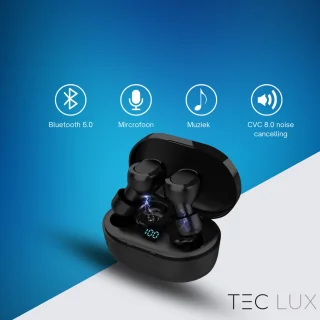 Tec Lux Draadloze Bluetooth Oordopjes Zwart