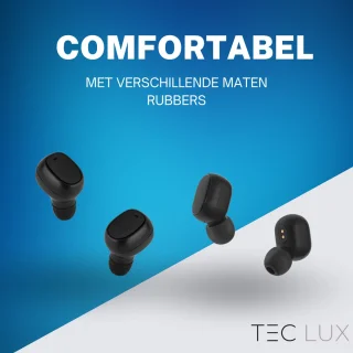 Tec Lux Draadloze Bluetooth Oordopjes Zwart