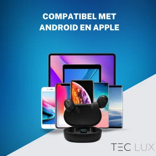 Tec Lux Draadloze Bluetooth Oordopjes Zwart