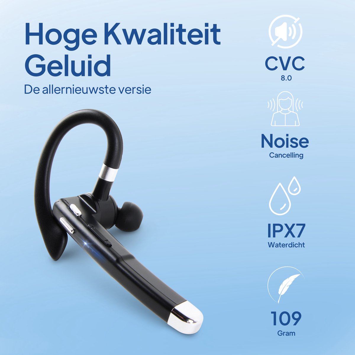 Wat vinden we goed aan de Techard Bluetooth 5.3 Draadloze Headset Met Microfoon 2025