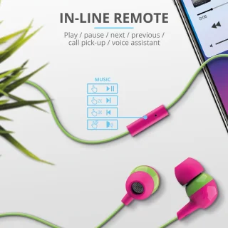 Trust Buddi Kinder In-ear Koptelefoon Roze