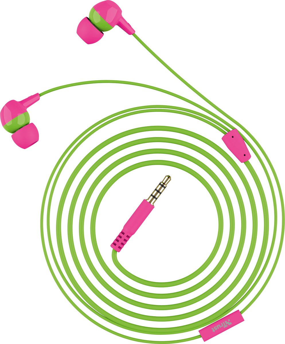 Wat vinden we goed aan de Trust Buddi Kinder In-ear Koptelefoon Roze