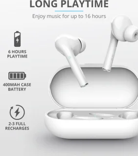 Trust Nika Touch Bluetooth Draadloze Oordopjes Wit
