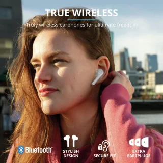 Trust Nika Touch Bluetooth Draadloze Oordopjes Wit
