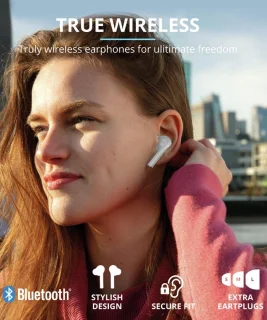Trust Nika Touch Bluetooth Draadloze Oordopjes Wit
