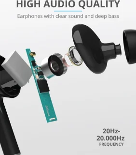Trust Nika Touch Bluetooth Draadloze Oordopjes Zwart