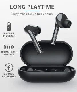 Trust Nika Touch Bluetooth Draadloze Oordopjes Zwart