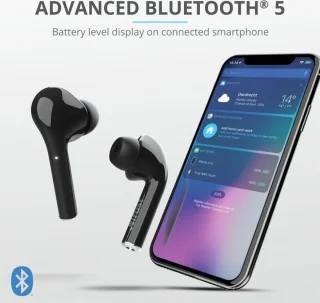 Trust Nika Touch Bluetooth Draadloze Oordopjes Zwart