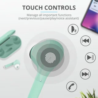 Trust Nika Touch Bluetooth In-Ear Oordopjes Groen
