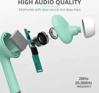 Trust Nika Touch Bluetooth In-Ear Oordopjes Groen
