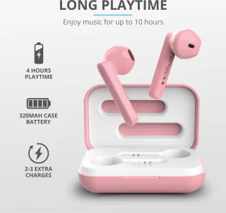 Trust Primo Touch Draadloze Oordopjes Roze
