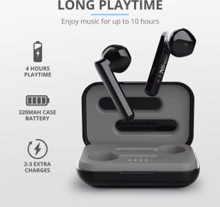 Trust Primo Touch Draadloze Oordopjes Zwart