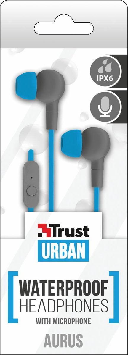 Trust Urban Aurus In-Ear Sportoordopjes Blauw