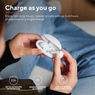 Trust Yavi Bluetooth Draadloze Earphones Wit