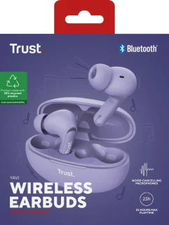 Trust Yavi Bluetooth Draadloze Oordopjes Paars